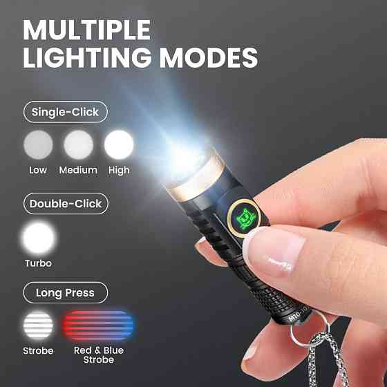 Ручний ліхтар YM-M10, 800LM, 1x10180+1*10440 акум, TYPE-C Дніпро