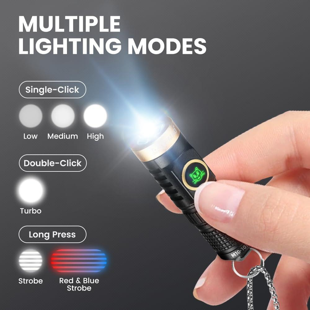 Ручний ліхтар YM-M10, 800LM, 1x10180+1*10440 акум, TYPE-C Дніпро - фото 3