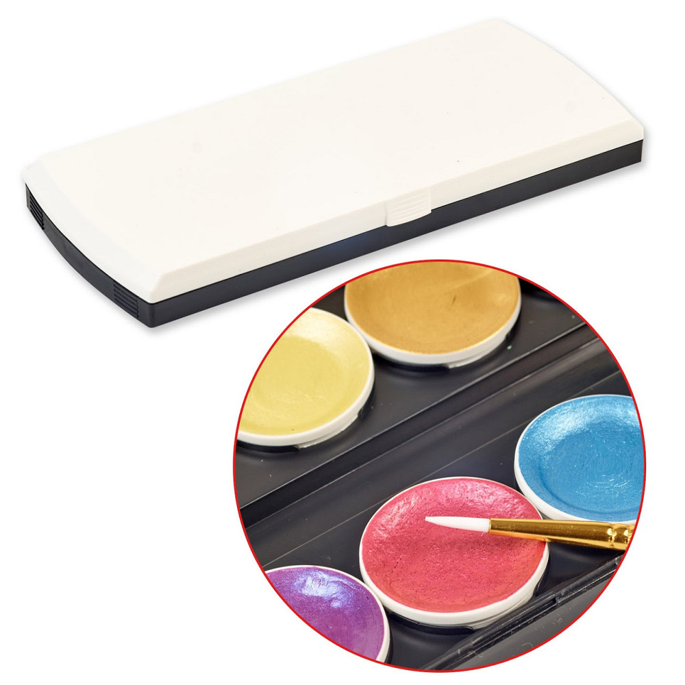 Фарби акварельні з перламутром Art set металік 12 кольорів, Перламутрові фарби, Фарби для малювання Кам'янець-Подільський - фото 3