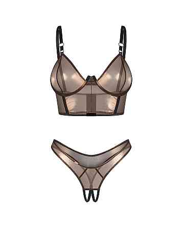 Комплект Obsessive Soranna top & crotchless thong 2XL/3XL Sex Aura Київ