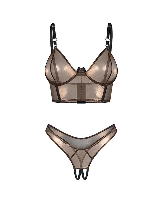 Комплект Obsessive Soranna top & crotchless thong 2XL/3XL Sex Aura Київ - фото 4