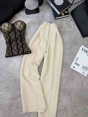 Женские базовые брюки палаццо костюмка Беж, 42/44 Одесса