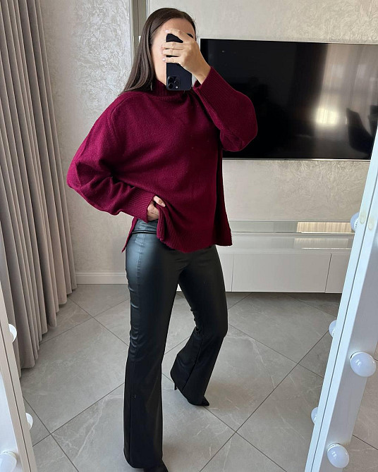 Жіночий оверсайз светр машинна вʼязка Одеса - фото 5