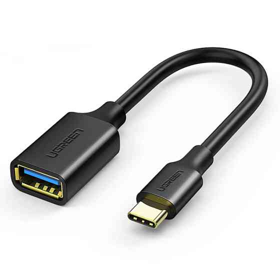 Type-C OTG кабель-адаптер Ugreen US203 30701 (Чорний, 15см) Николаев