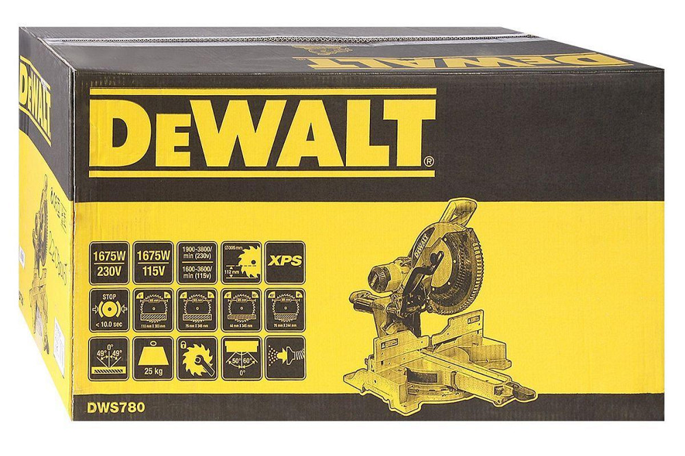 Ручна настільна торцювальна пила по дереву DeWALT DWS780 : 1675 Вт, глибина різу 112мм, круг 305 мм Київ - фото 9