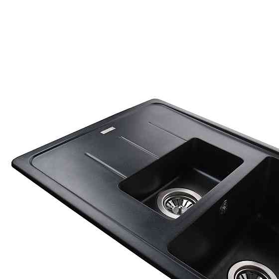 Гранітна мийка Globus Lux IZEO чорний металік 780x500 мм-А0001 Київ