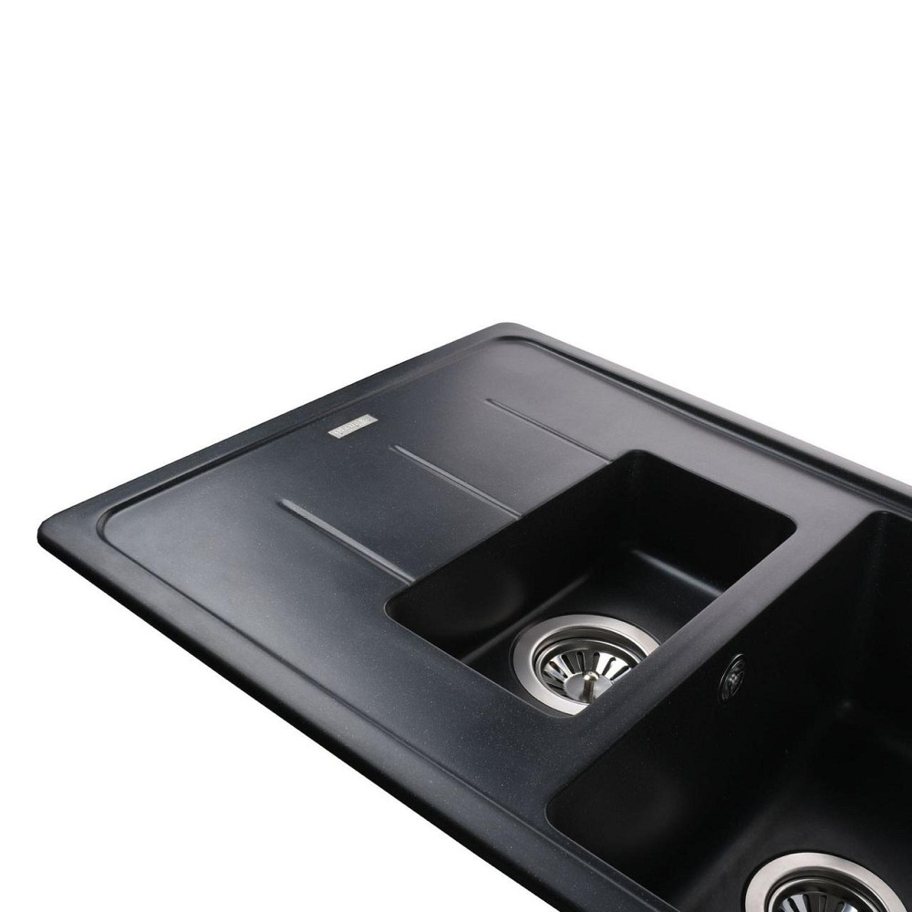 Гранітна мийка Globus Lux IZEO чорний металік 780x500 мм-А0001 Київ - фото 4