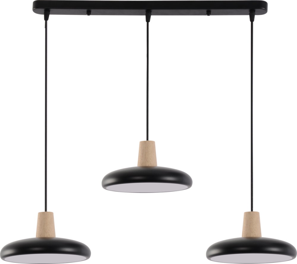 VALESO Підвісна люстра -3 чорний + дерево Київ - фото 8