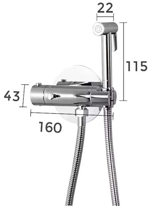 Гігієнічний душ з термостатом GAPPO G7290 хром Київ - фото 8