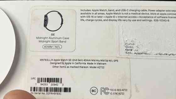 Смарт -Часы Apple watch SE2 40 mm midnight Киев