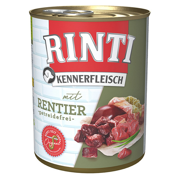 Rinti Kennerfleisch mit Rentier РИНТИ КЕННЕРФЛЯЙШ ОЛЕНИНА беззерновой полнорационный натуральный влажный корм для собак Киев - изображение 1