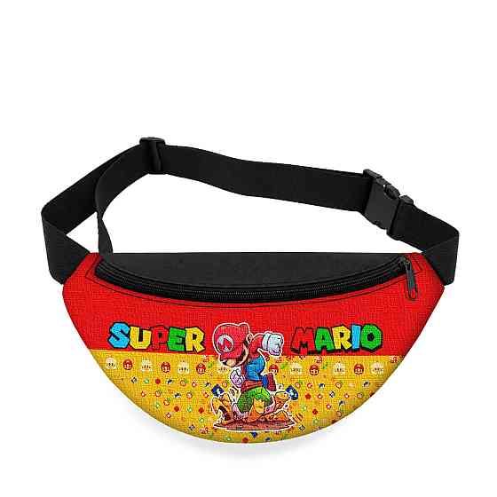 Дитяча сумка-бананка Super Mario 32х15 см на пояс або через плече (5759) Київ