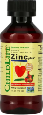 Цинк Child Life Zinc Plus Liquid 118ml манго клубника Киев