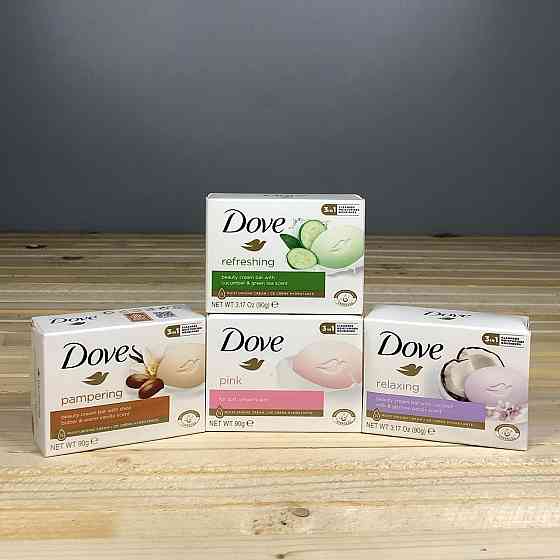 Крем-мило Dove 90 г — зволожуюче, в асортименті: огірок, рожеве, кокос, ваніль, оригінал Київ