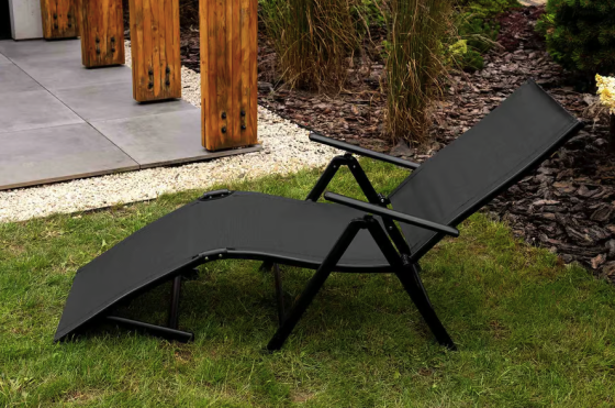 Садовий шезлонг з алюмінієвою рамою Di Volio Bolzano сірий Киев