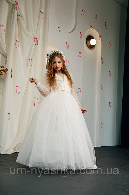 Молочное нарядное платье 134-146 Кривой Рог - изображение 8