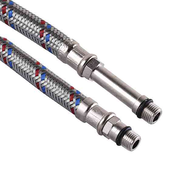 Шланг для змішувача Solomon (нерж.) М10х1/2″ 0,7м (HY6201 A+B)  ПАРА в блістері Луцк