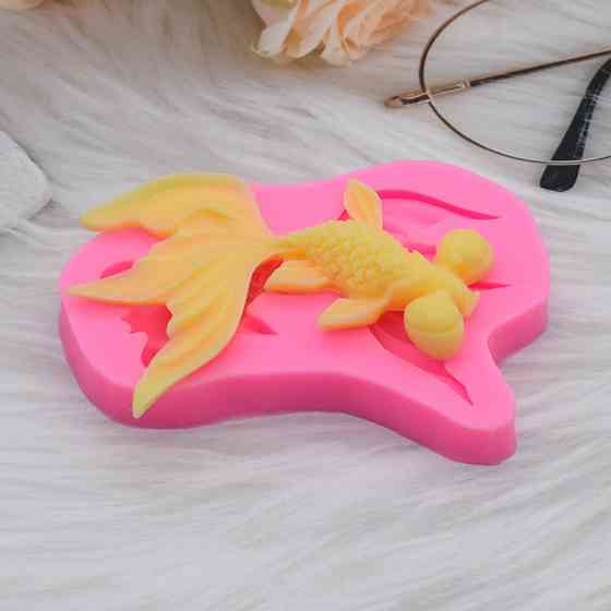 Молд силиконовый Золотая рыбка Телескоп 108 на 78 мм розовый Киев