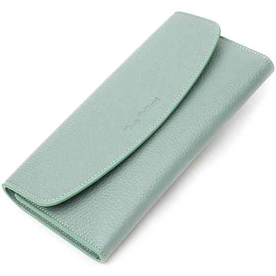 Чудовий жіночий гаманець із монетницею на блискавці з натуральної шкіри Tony Bellucci 21968 Сіро-зелений Київ