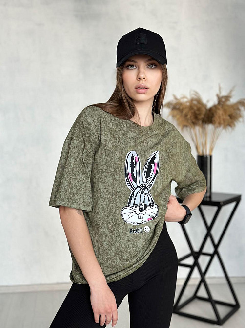 Жіночий костюм з велосипедками рубчик Bunny Київ - фото 8