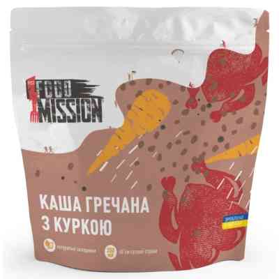 Їжа швидкого приготування Food Mission Каша гречана з куркою 100 г (fm.30481) Вінниця