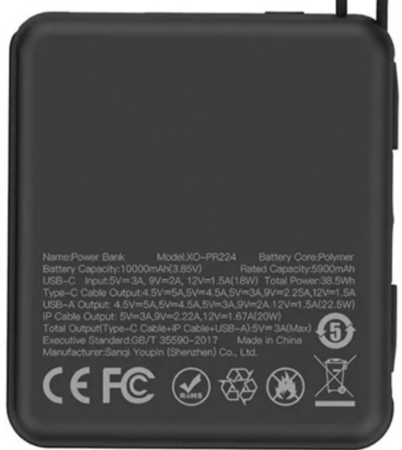 Power Bank XO PR224 10000mAh 22.5W. Київ - фото 1