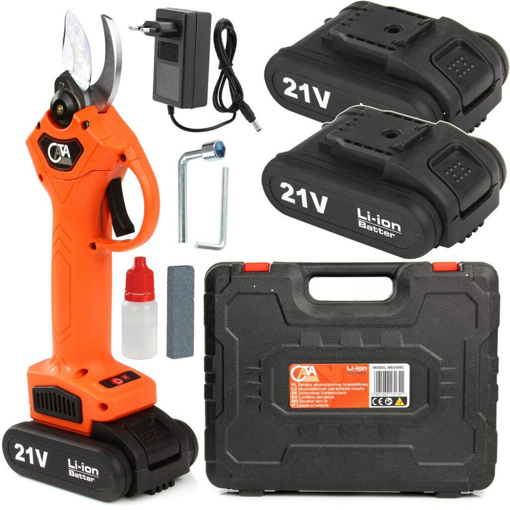 Акумуляторний секатор САТА для гілок з 2 батареями на А2 в кейсі Mar-Pol (M83009C) Нововолинськ - фото 2