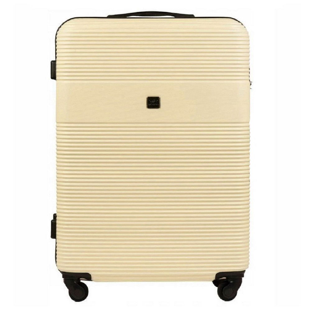 Валіза пластикова WINGS 5398 мікро 52 см молочно-біла Київ - фото 2