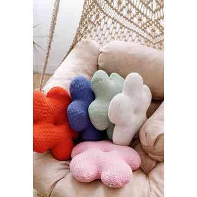 Подушка Прованс в&apos;язана декоративна Квіточка 40 см Помаранчева (033715) Вінниця