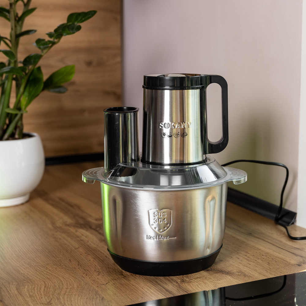 Sokany Чопер подрібнювач 600 Вт 6 лез з чашею на 2,5 літра м'ясорубка Sokany SK-06035 Коломыя - изображение 9