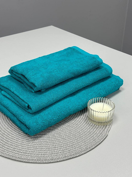 Полотенце однотонное Ideal Textile 40х70 см 400 г/м2 (56860905) Бірюзовий Черновцы - изображение 7