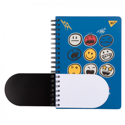 Блокнот Yes 2 в 1 В5 В7 80 лк 20 лк двойная спираль Melt Smile клетка (151842) Винница - изображение 2