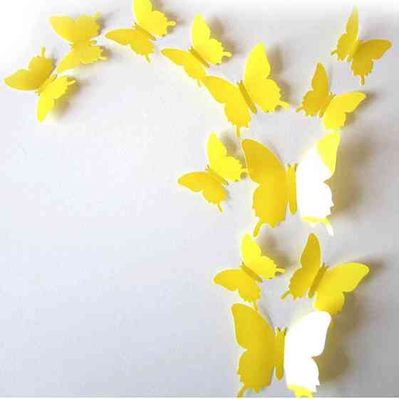 Жовті метелики декоративні - 12шт. Київ