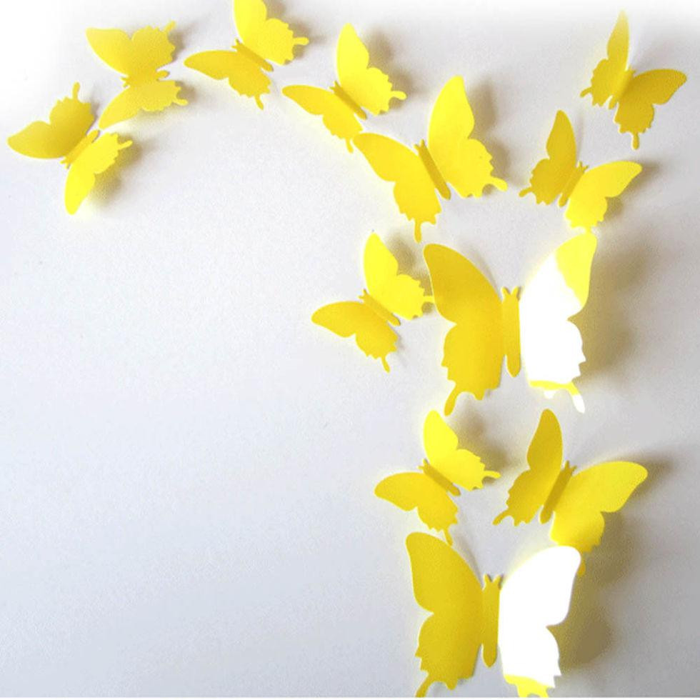 Жовті метелики декоративні - 12шт. Київ - фото 1