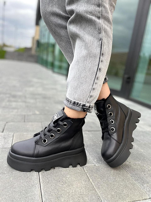 Marko Черевики жіночі DE MARKO чорні шкіра натуральна зимові размер 39-40 (4798) Коломия - фото 10