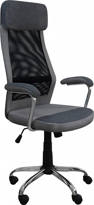Крісло поворотне Q-336 сіре Киев - изображение 2