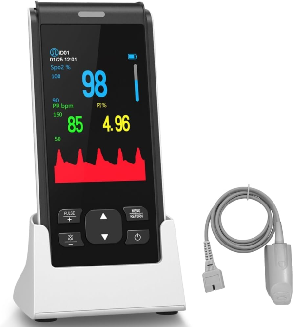 Пульсоксиметр аккумуляторный на палец HealthTree JKS50F Bluetooth — Портативный оксиметр с OLED-дисплеем и памятью (НТ-JKS50F) Киев - изображение 2