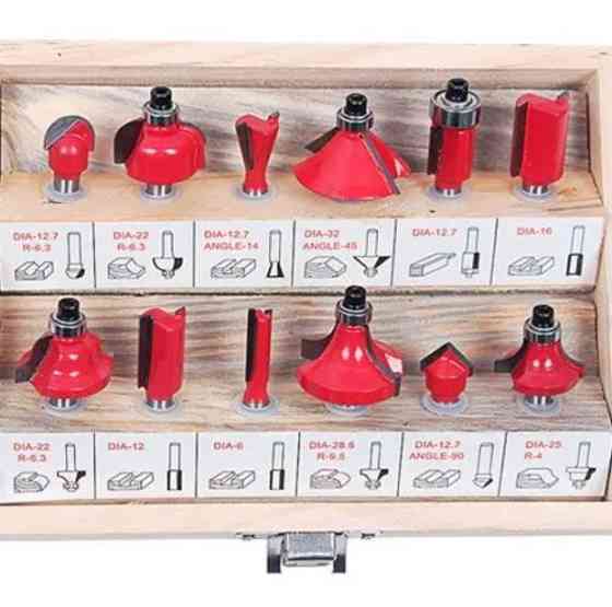 Фрези для дерева, хвостовик 8 мм, 12 шт. Винница