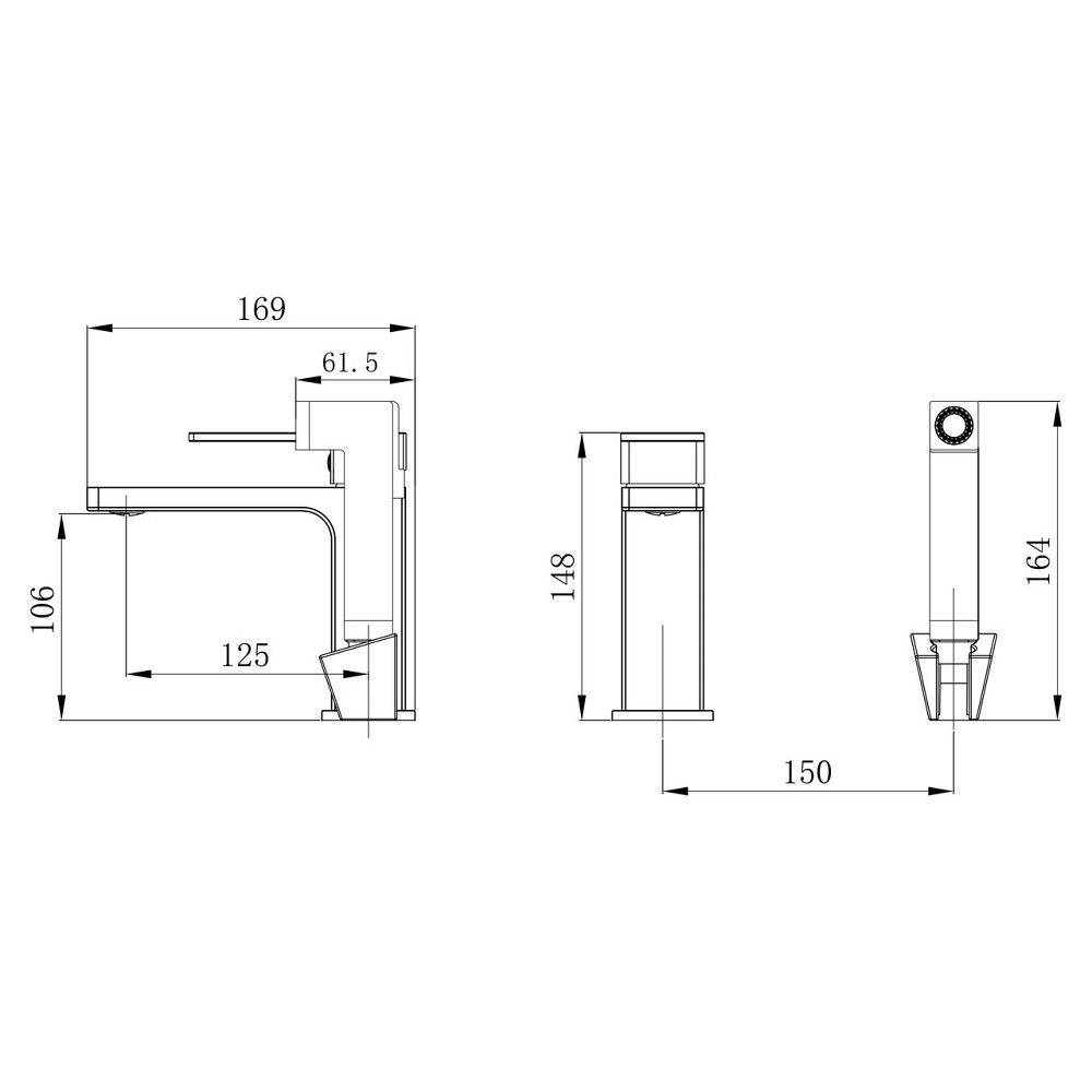 Змішувач для раковини Qtap Gemini (з гігієнічним душем) QTGEM272GMB45692 Gunmetal Black PVD Київ - фото 2