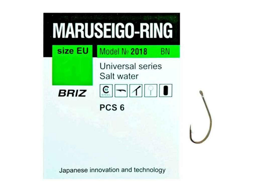 Крючок для мирной рыбы Maruseigo-universai No5 (10 шт/уп) 2018BN ТМ BRIZ Киев - изображение 1