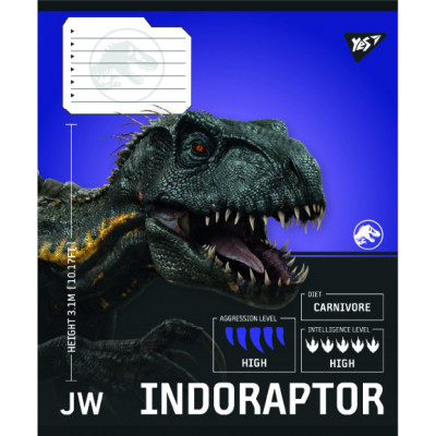 Зошит Yes JURASSIC WORLD Strength and Power А5 60 аркушів клітинка (767674) Вінниця - фото 2