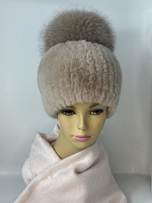 Шапка хутряна жіноча бон Джина Rex Бежевий Харків - фото 6