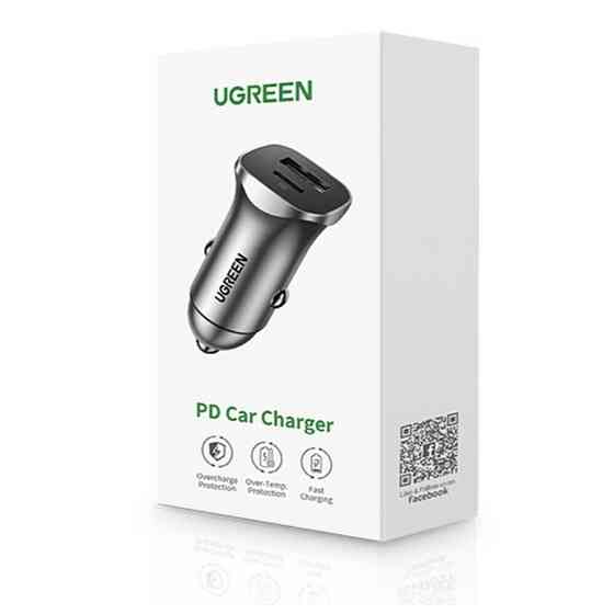 Автомобільний зарядний пристрій UGREEN CD130 Dual USB Car Charger (Space Gray) (UGR-30780) Київ