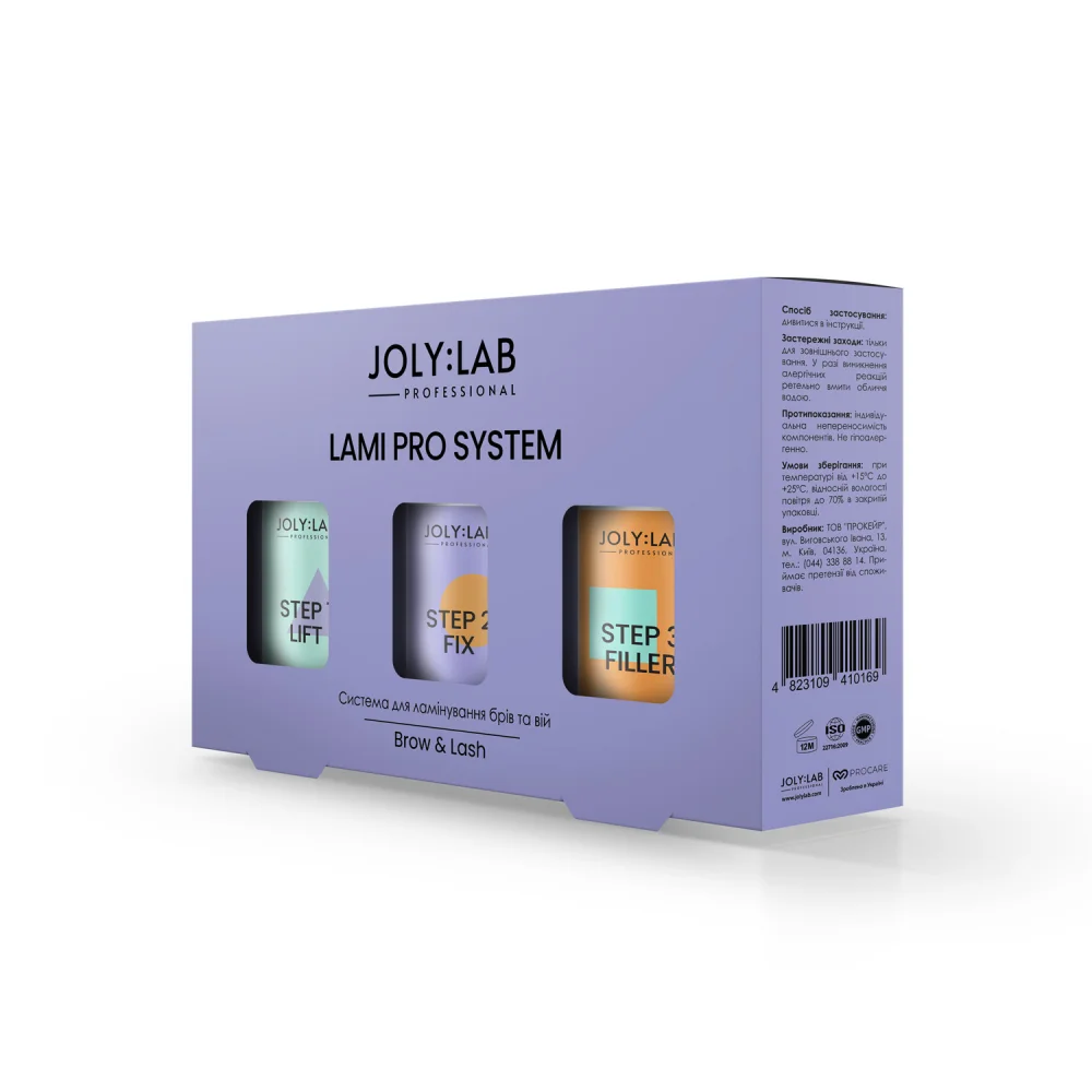 Система для ламинирования бровей и ресниц Lami Pro System Joly:Lab 3 шт. х 10 мл Киев - изображение 2