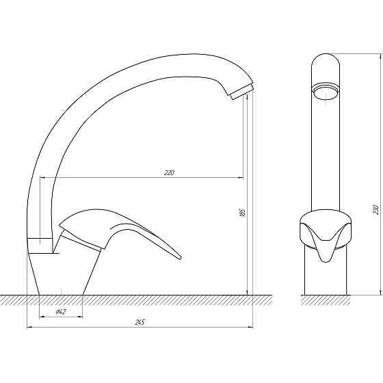 Змішувач для кухні EcoMix ENERGO E-GEZ-103S Луцк