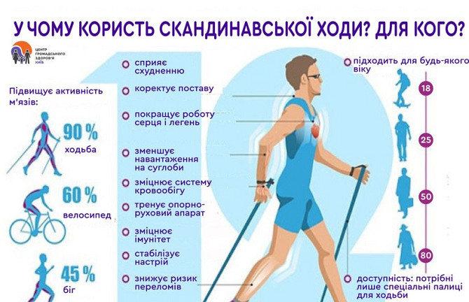 Трекінгові палиці для скандинавської ходьби 2 палиці Чорні Бровари - фото 9