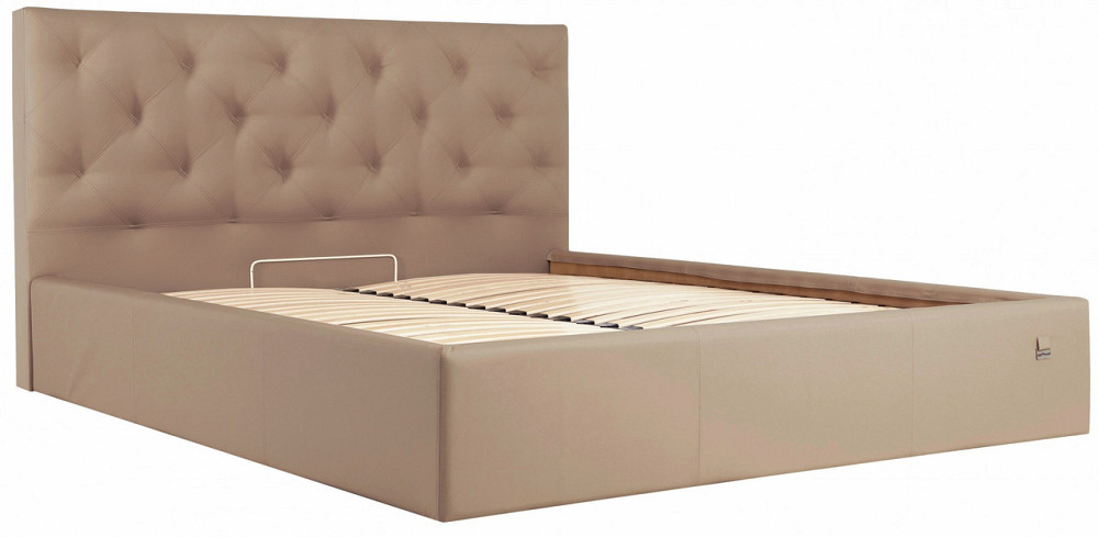 Ліжко Двоспальне Bristol VIP 180 х 190 см Fly 2213 З додатковою металевою цільнозварною рамою Світло-коричневий Київ - фото 10