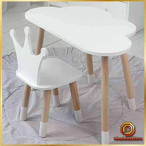 Детский столик тучка и стульчик Стол тучка и стул детский белая корона Столик для игр, уроков, еды Киев