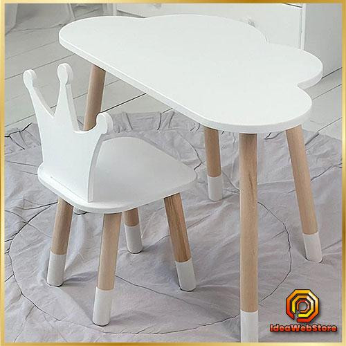 Детский столик тучка и стульчик Стол тучка и стул детский белая корона Столик для игр, уроков, еды Киев - изображение 1