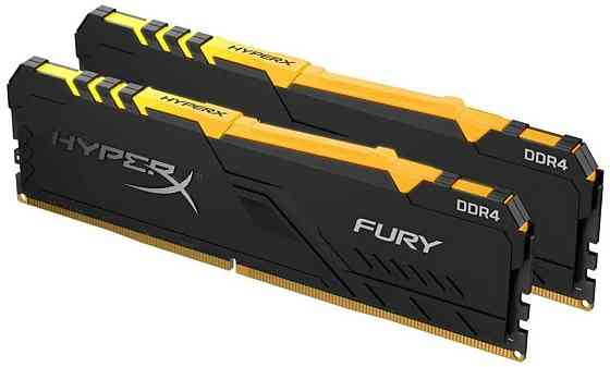 DDR4 Kingston RGB HyperX FURY 32GB (Kit of 2x16384) 3200MHz CL16 Black DIMM Киев